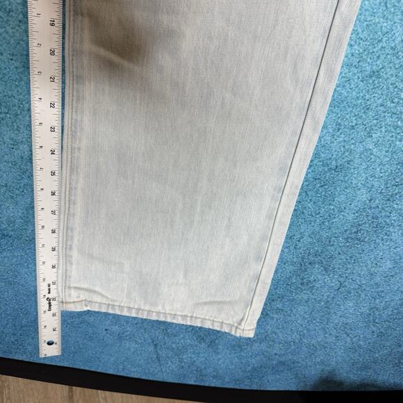 KanCan Womens 7/27 90s Flare Light Blue Jeans Wide Leg Distressed Denim - Picture 6 of 16